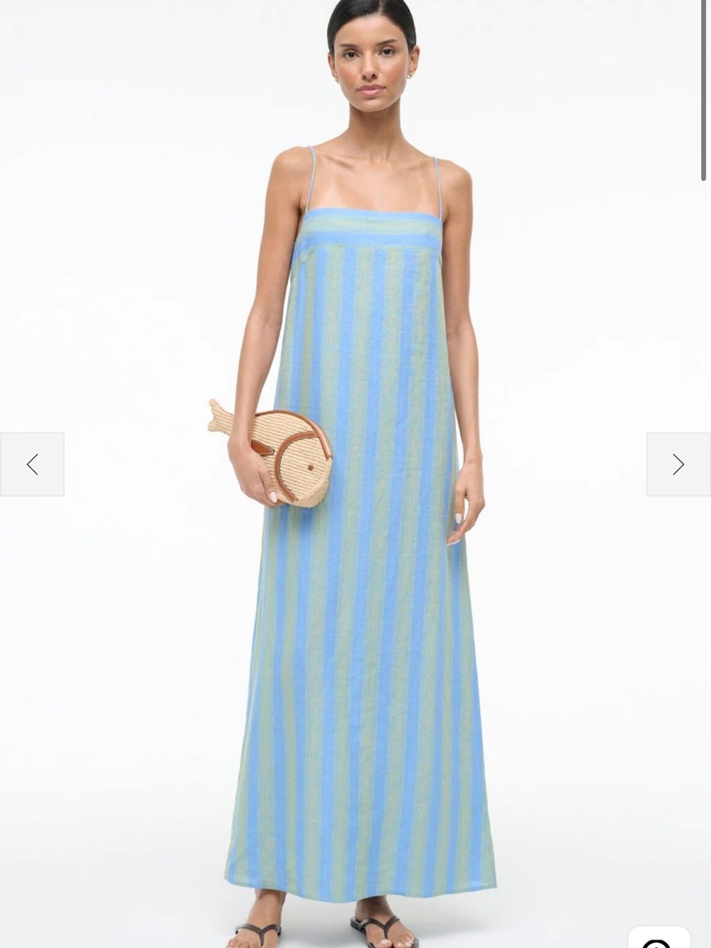 LAURA LINEN DRESS SEAPORT STRIPE